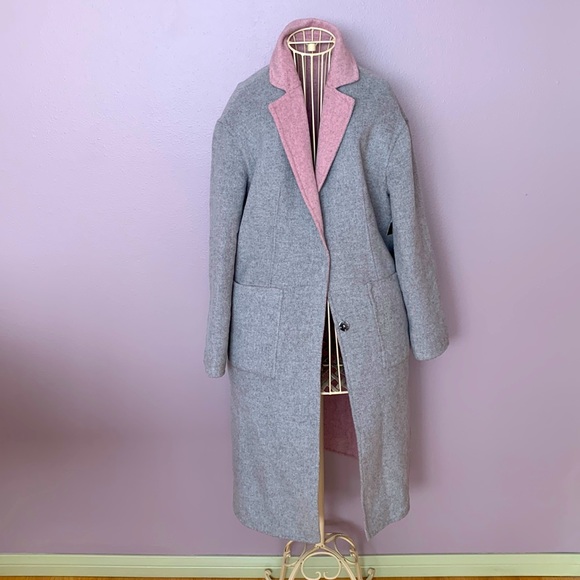 Reversible 2-in-1 coat Double face wool NWOT - Picture 2 of 16